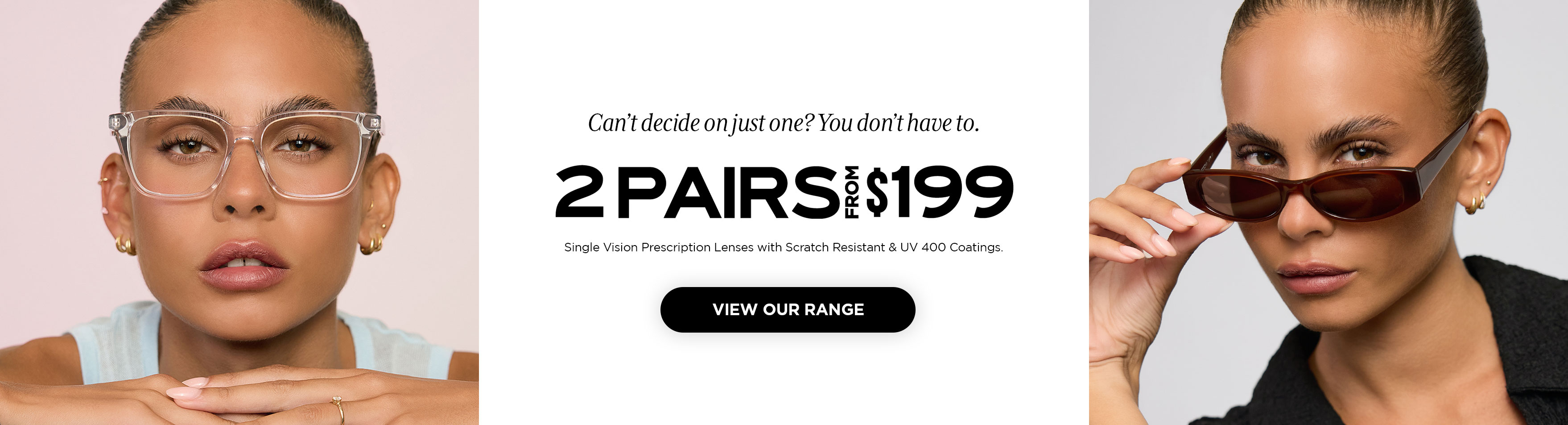 2 Pairs of Prescription Glasses from $199